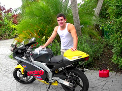 Long-haired beauty gets a facial in a hot doggystyle scene