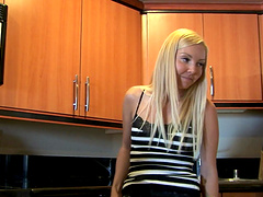 Horny girlfriend Aaliyah Love loves teasing in the kitchen