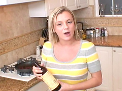 Naughty housewife preparing dinner before being fucked - Bree Olson
