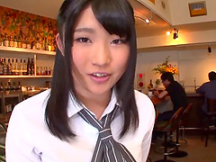 Public dick sucking in the coffee shop with Satomi Nomiya
