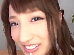 HD POV video of Karin Aizawa sucking a dick before having sex