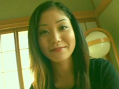 Stunning Japanese girl with small tits being penetrated on the bed