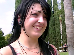 Hardcore fucking by the pool with tattooed hottie Joanna Angel