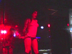 Sexy stripper Joanna Angel drops her clothes to tease lucky dudes