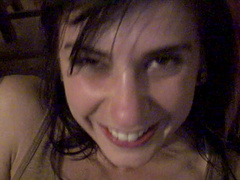 Homemade video of horny Joanna Angel fingering her puss on the floor