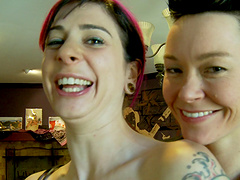 Horny chicks Joanna Angel and Jiz Lee pleasure each other with toys