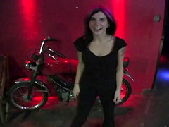 Provocative solo model Joanna Angel drops her clothes to tease