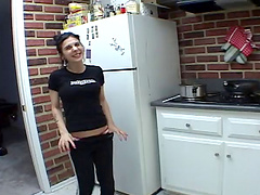 Foxy model Joanna Angel gets her ass penetrated in the kitchen
