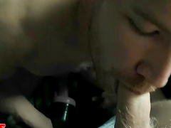 Homemade video with a gay dude sucking his lover's rock solid dick