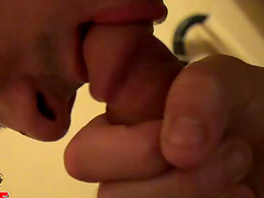 Homemade video with naughty gay couple having foreplay and sex