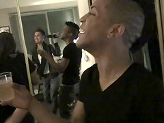 Homemade video with naughty homosexuals fucking at the party