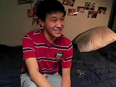 Naughty Asian gay dude enjoys while sucking his friend's dick