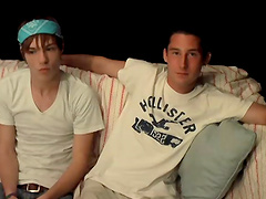 Homemade video with naughty good looking gay dudes having sex