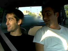 Gay dudes talk about sex in the car & start fucking at home