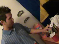 Naughty gay couple enjoying while having sex - homemade video