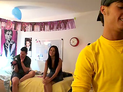 Crazy party ends with drunk gay dudes dicking in the bedroom