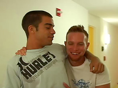 Gay dude enjoys while sucking his lover's big dick before sex