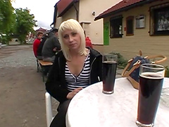 Outdoor foreplay in public with Lenka ends with fucking at home