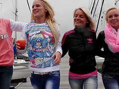 Group lesbian fingering with lovely Jessie C and Daniella C