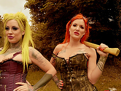 Lesbos having fun while wearing lingerie - Madison Ivy & Katrina Jade