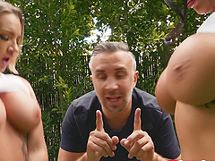 FFM threesome in the forest with Cali Carter and Keiran Lee