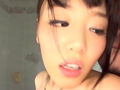 Lovely Hamasaki Mao with hairy pussy being nicely pleasured
