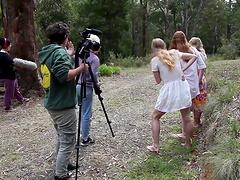 Group fucking with lovely darlings in the forest - Chloe B & Jane