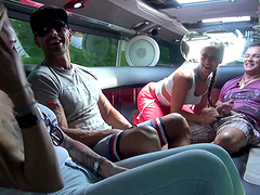 Rough fucking in the back of a car with naughty Ursula and her BF