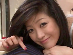 HD POV video of naughty Minako Komukai giving a nice blowjob