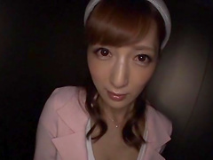 HD POV video of brunette Kaede Fuyutsuki giving her man a handjob