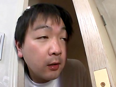 Closeup video of a horny Japanese mature giving a blowjob. HD
