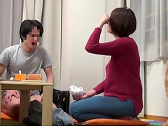 Passionate fucking on the floor with horny Japanese Aragaki Chie