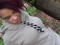 Fucking in the forest in a homemade video with naughty Lara