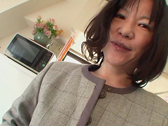 Closeup video of hairy Japanese Makiko Nakane getting fucked