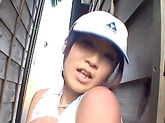 Closeup video of busty Yuka Nishii pleasuring a hard cum gun