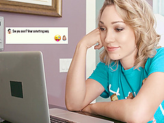 Lily Labeau wearing black lingerie moans while being dicked