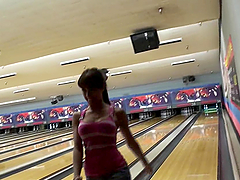 Bowling His Way Into Capri Cavalli's Deepthroat and Shaved Pussy