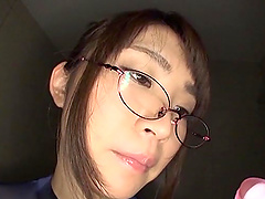 HD POV video of Nonomiya Misato with big tits sucking a dick