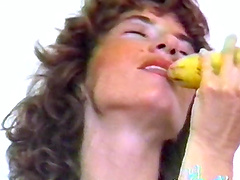 Retro porn video of a horny wife with natural tits being fucked