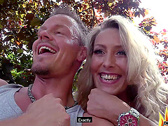 Blonde mature Lana Vegas gives head and gets fucked outdoors