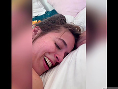 POV video of slutty girlfriend Abbie Maley getting fucked in doggy