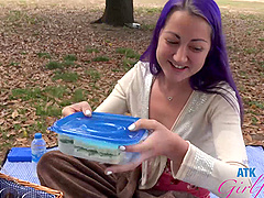 Outdoor dicking in HD POV video with a kinky chick - Lily Adams