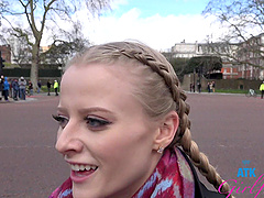 Amateur outdoors POV video of slutty girlfriend Paris White