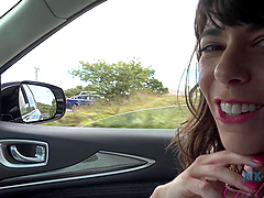 Sweet teen Vera King goes on a road trip with her boyfriend