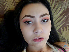 Amateur POV video of adorable Lenna Lux getting fucked on the sofa