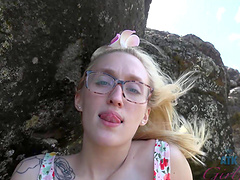 Kinky blonde ex girlfriend Victoria Gracen spreads legs to be fucked