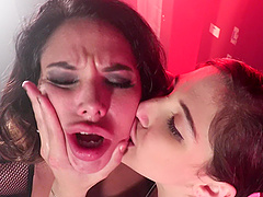 Closeup video of stunning Abella Danger and Missy Martinez doing it
