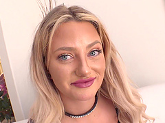 Blonde girl Harmony Rivers moans while getting her butt plowed