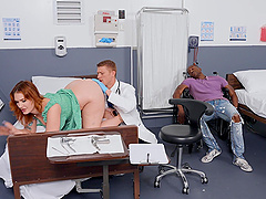 Redhead Siri Dahl enjoys while being fucked by her doctor