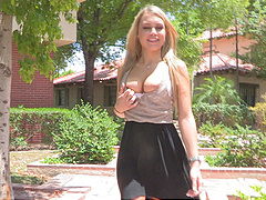 Busty solo model Kendall pleasures herself on camera